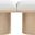 Pavilion 36 Inch 2 Piece Boucle Fabric Bench In Cream and Natural