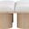 Pavilion 62 Inch 8 Piece Boucle Fabric Bench In Cream and Natural