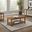 Payne Wood Occasional Table Set with Shelf In Distressed Brown