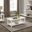 Payne Wood Occasional Table Set with Shelf In Distressed White
