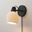 Petaluma Bone Porcelain Plug-in Wall Sconce In Matte Black