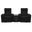 Phoenix Zero Gravity Power 2 Seat Home Theater Seating with Wedge and Immersive Audio In Cabot Ebony