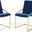 Pitch Dining Armchair Performance Velvet Set of 2 In Gold/Navy