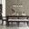 Plank Road Rankin Dining Room Set With Bench (Charcoal)