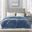 Plush Polyester Knitted Solid Microlight Heated Full Blanket In Sapphire Blue