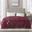 Plush Polyester Solid Microlight Heated Full Blanket In Red
