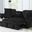 Plush Sleeper Sectional In Black