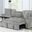 Plush Sleeper Sectional In Gray and Black