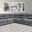 Polaris Bizmark 6 Piece Modular Power Reclining Sectional With Power Headrests And Console In Grey