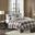 Polyester 6 Piece Herringbone Printed Queen Coverlet Set In Neutral
