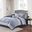 Polyester 7 Pieces Jacquard Queen Comforter Set In Navy