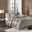 Polyester 7 Piece Herringbone Printed Queen Comforter Set In Neutral