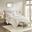 Polyester Back Print Long Fur 2 Piece Twin Comforter Set In Blush
