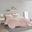 Polyester Back Solid Shaggy Long Fur 2 Piece Twin Comforter Set In Blush