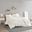 Polyester Back Solid Shaggy Long Fur 2 Piece Twin Comforter Set In Ivory