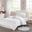 Polyester Brushed 4 Piece Queen Comforter Set With Tassel In White