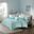 Polyester Brushed Microfiber Printed 4 Piece Twin Comforter Set In Aqua/Silver