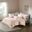 Polyester Brushed Microfiber Printed 4 Piece Twin Comforter Set In Blush/Gold