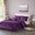 Polyester Crushed Velvet 3 Piece Twin Comforter Set In Purple