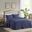Polyester Fitted 3 Piece King Bedspread In Navy