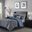 Polyester Jacquard 7 Piece Queen Comforter Set In Navy