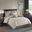 Polyester Jacquard 8 Piece Queen Comforter Set In Tan