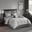 Polyester Jacquard 8 Piece Queen Comforter Set In Silver