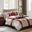 Polyester Jacquard Pieced 7 Piece Queen Comforter Set with Embroidery In Red