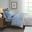 Polyester Knitted Micro Fleece Solid 3 Piece Twin Sheet Set In Blue
