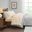 Polyester Knitted Micro Fleece Solid 3 Piece Twin Sheet Set In Ivory