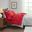 Polyester Knitted Micro Fleece Solid 3 Piece Twin Sheet Set In Red