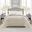 Polyester Knitted Micro Fleece Solid Textured Heated Twin Blanket In Beige