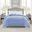 Polyester Knitted Micro Fleece Solid Textured Heated Twin Blanket In Blue