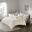 Polyester Microfiber Brushed Metallic Printed 4 Piece Twin Comforter Set In Ivory/Gold