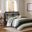 Polyester Microfiber Printed 7 Piece Twin Comforter Set In Taupe