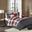 Polyester Microfiber Printed Brushed Herringbone 7 Piece Queen Comforter Set In Red