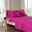 Polyester Microfiber Solid 4 Piece Twin Sheet Set With Side Storage Pockets In Pink