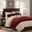 Polyester Microsuede Pieced 7 Piece California King Comforter Set In Red