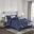 Polyester Polyoni 7 Piece King Comforter Set With Tufted In Navy
