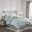 Polyester Polyoni 7 Piece King Comforter Set with Pleats In Seafoam