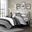 Polyester Polyoni Pieced 7 Piece King Comforter Set In Grey