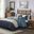 Polyester Polyoni Pieced 7 Piece Queen Comforter Set In Navy