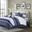 Polyester Polyoni Pieced 7 Piece Queen Comforter Set In Navy
