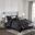 Polyester Polyoni Pieced Tufted 7 Piece California King Comforter Set In Black