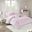 Polyester Printed Brushed 3 Piece Twin Comforter Set In Pink/Silver