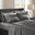 Polyester Satin 6 Piece Queen Sheet Set In Grey