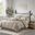 Polyester Seersucker Printed Pieced 7 Piece King Comforter Set In Taupe