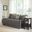 Polyester Solid Brushed 6 Piece Reversible Daybed Cover Set In Dark Grey