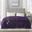 Polyester Solid Microlight Reversible Heated Queen Blanket In Purple