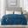 Polyester Solid Microlight Reversible Heated Queen Blanket In Teal
